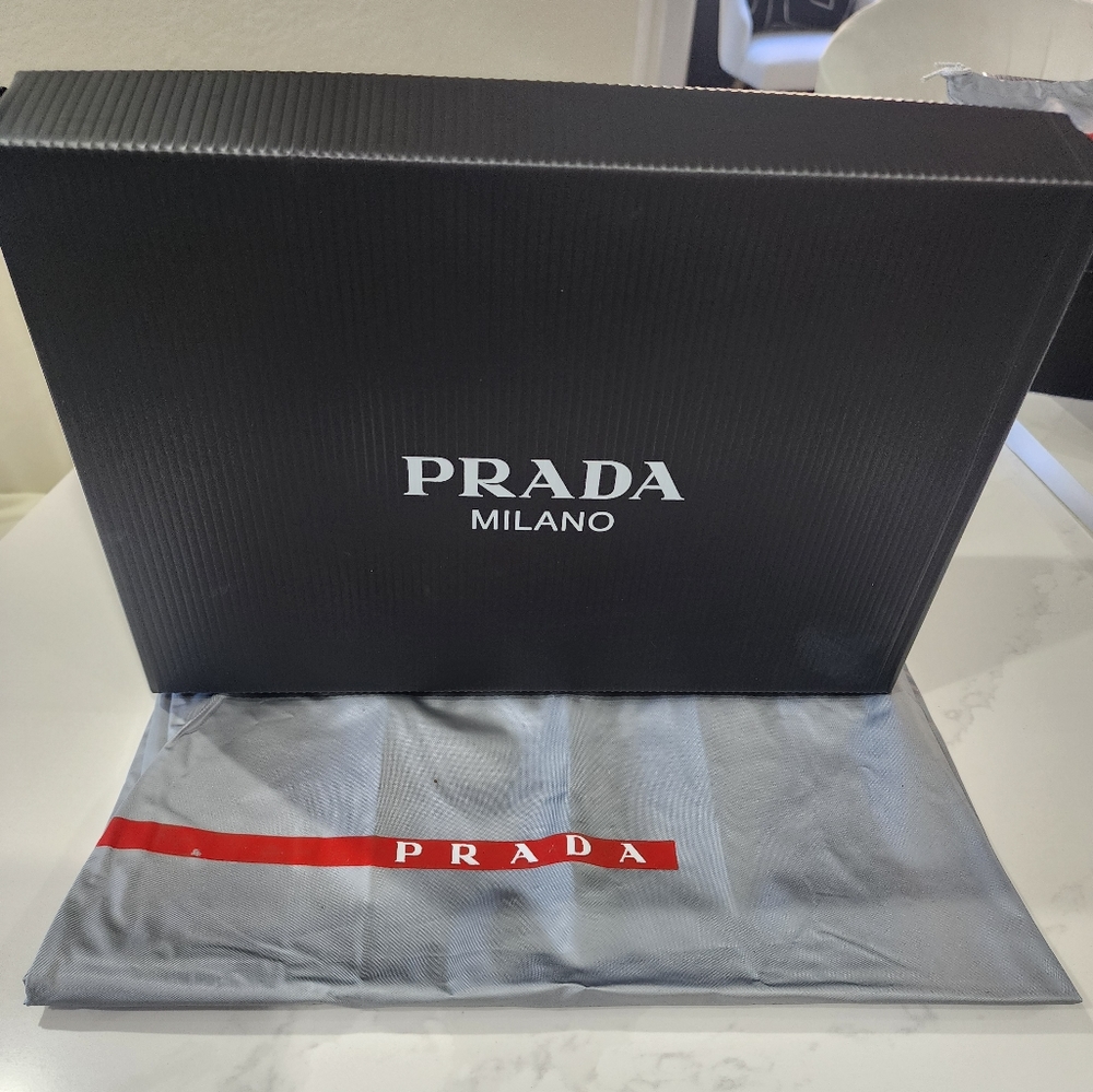 Prada shoe box with dust bag